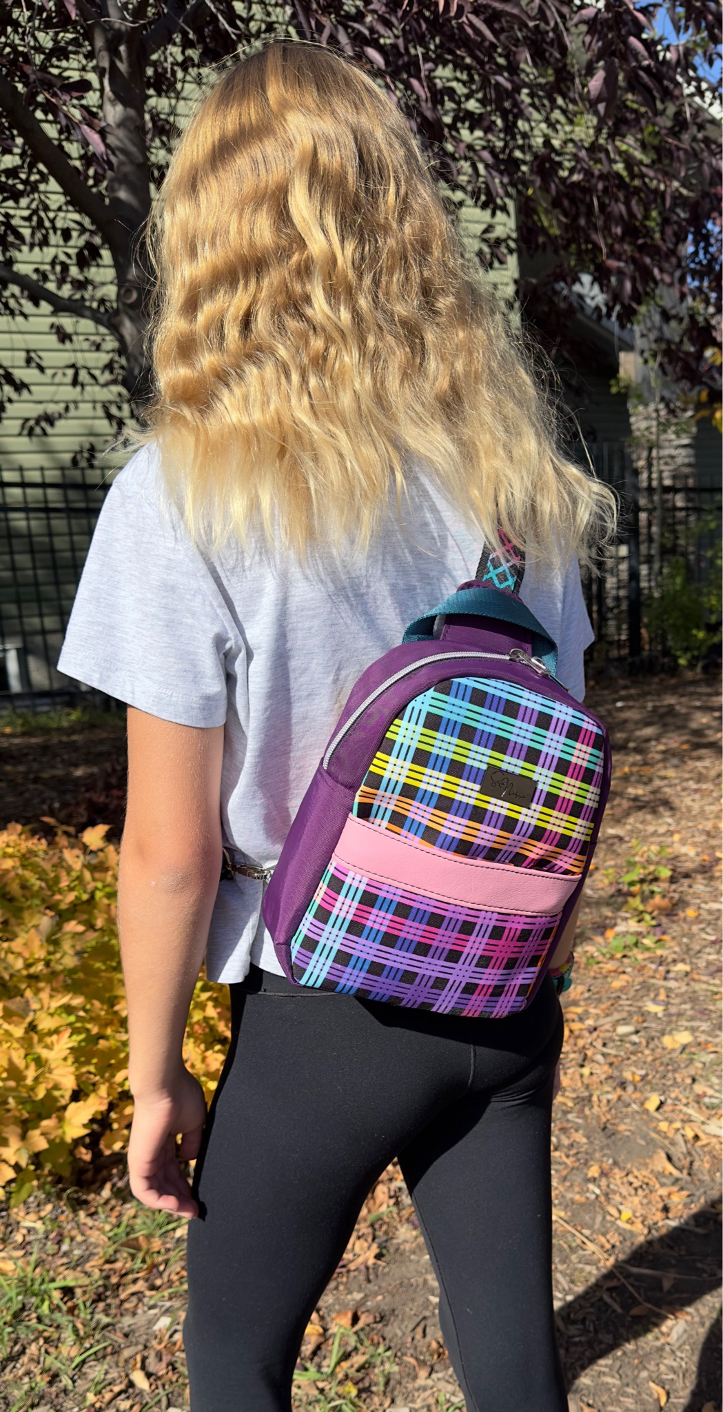 The Yoshi Sling - Rainbow Plaid