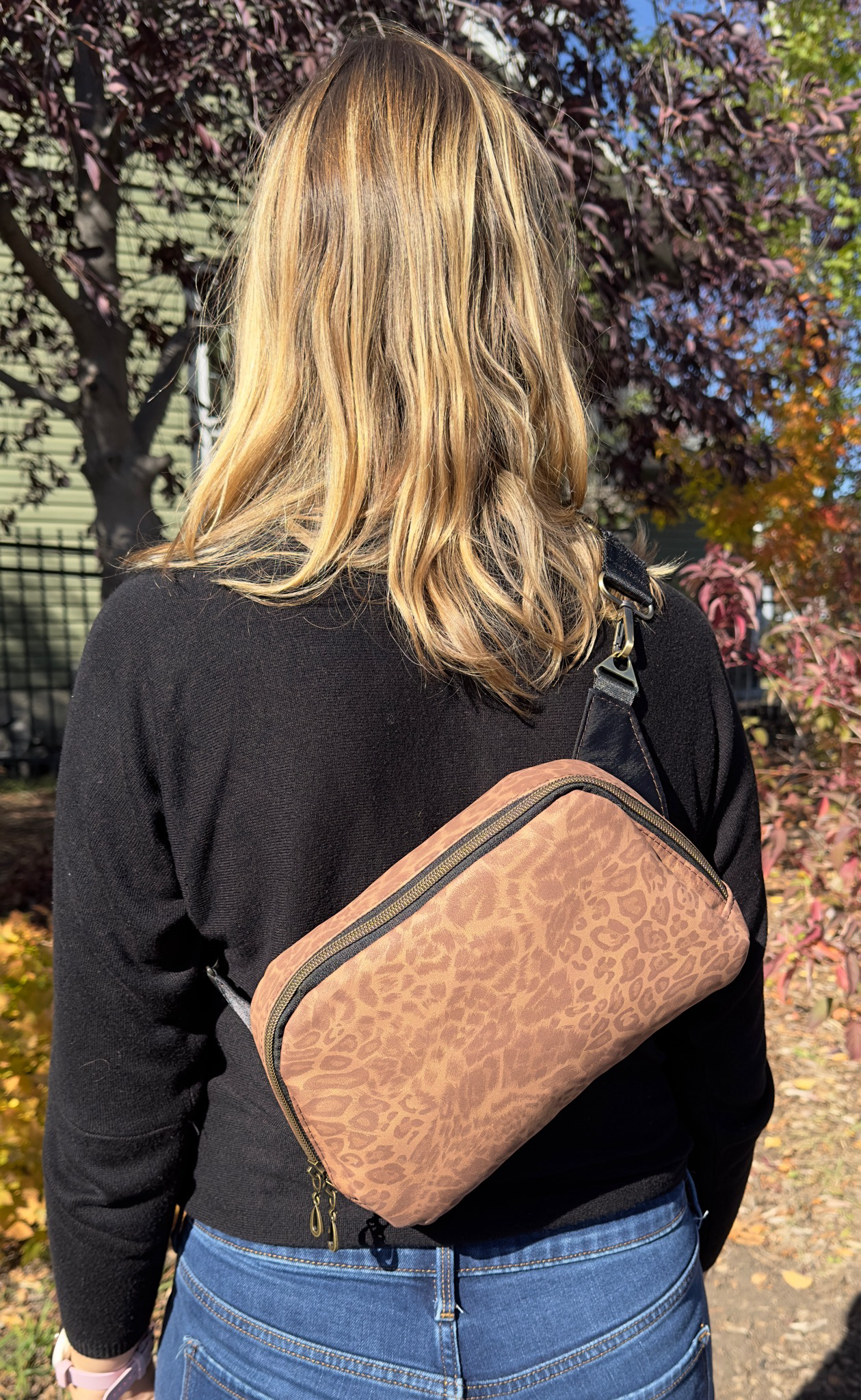 The Louie Waist Pack - Medium - Brown Animal Print