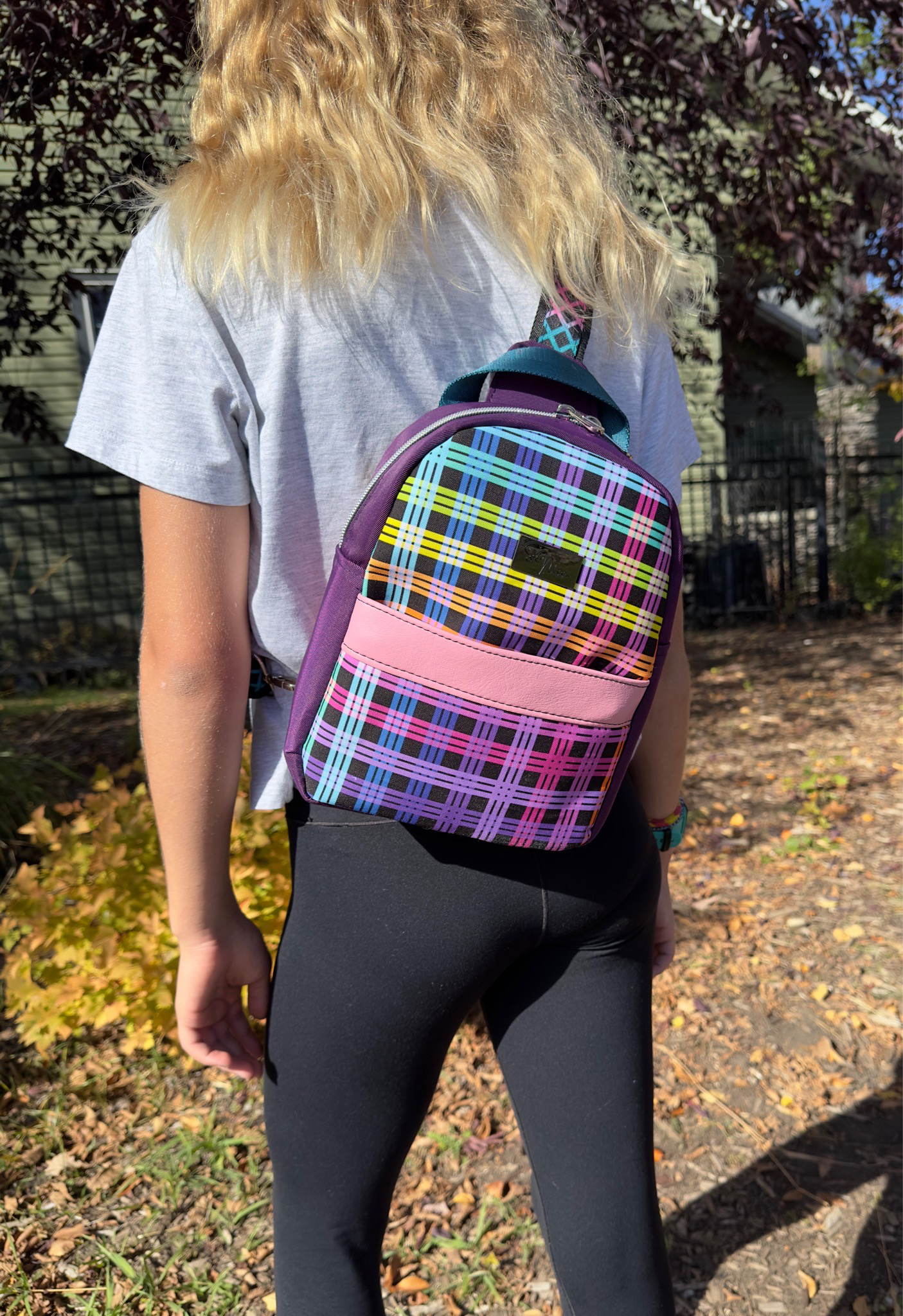 The Yoshi Sling - Rainbow Plaid