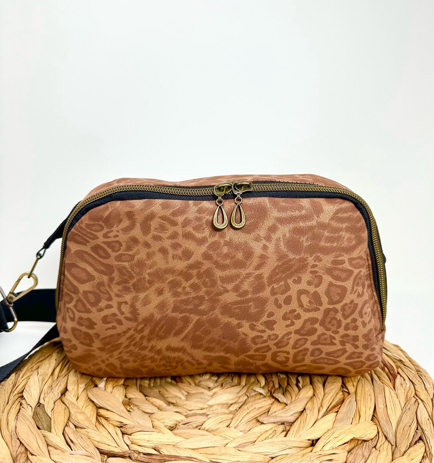 The Louie Waist Pack - Medium - Brown Animal Print