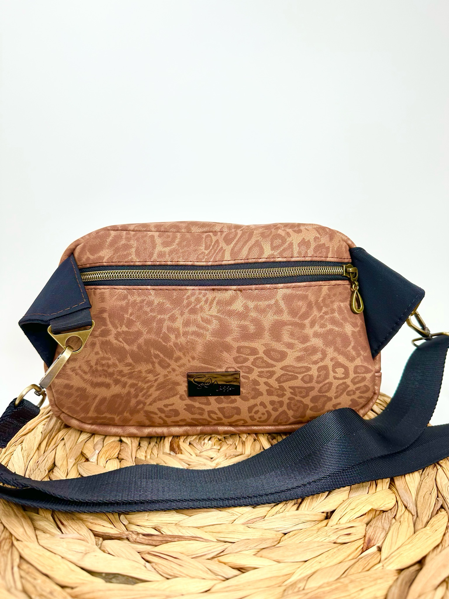 The Louie Waist Pack - Medium - Brown Animal Print