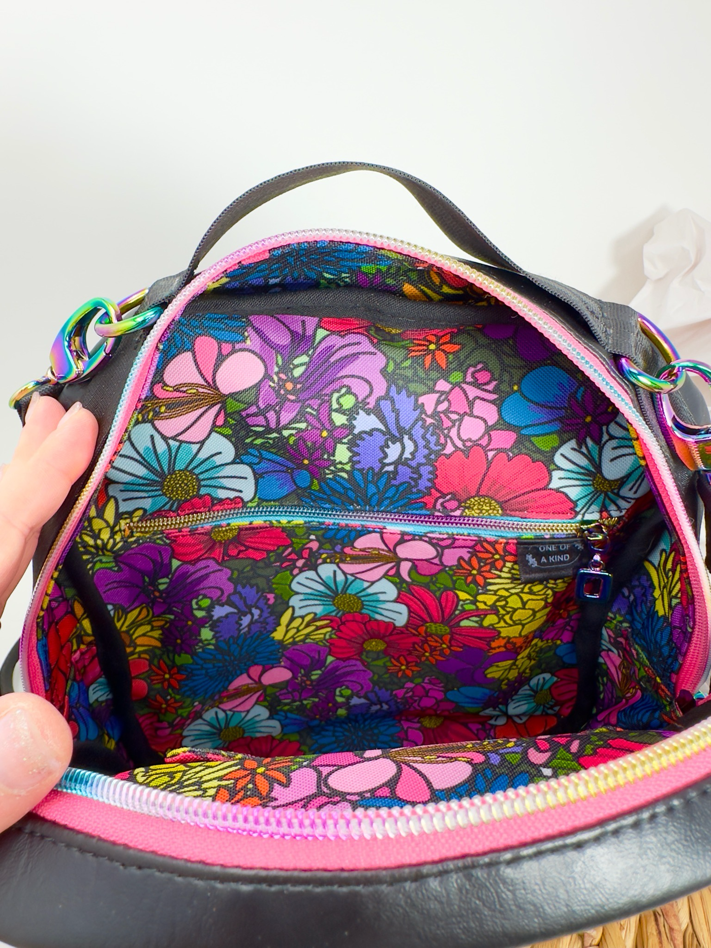 The Phoebe Backpack - Floral Interior