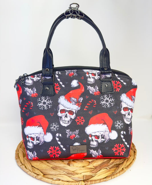 The Lola Handbag - Christmas Skulls