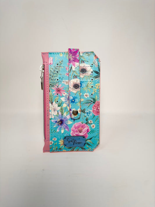 Purse Pal - Pink and Blue Flowers 1