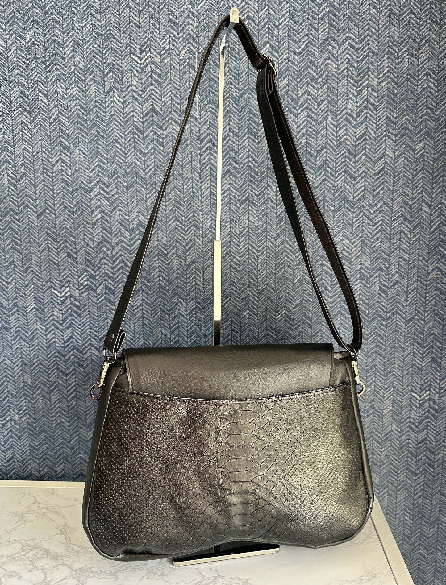 Azalea Crossbody Bag - Snake Faux Leather