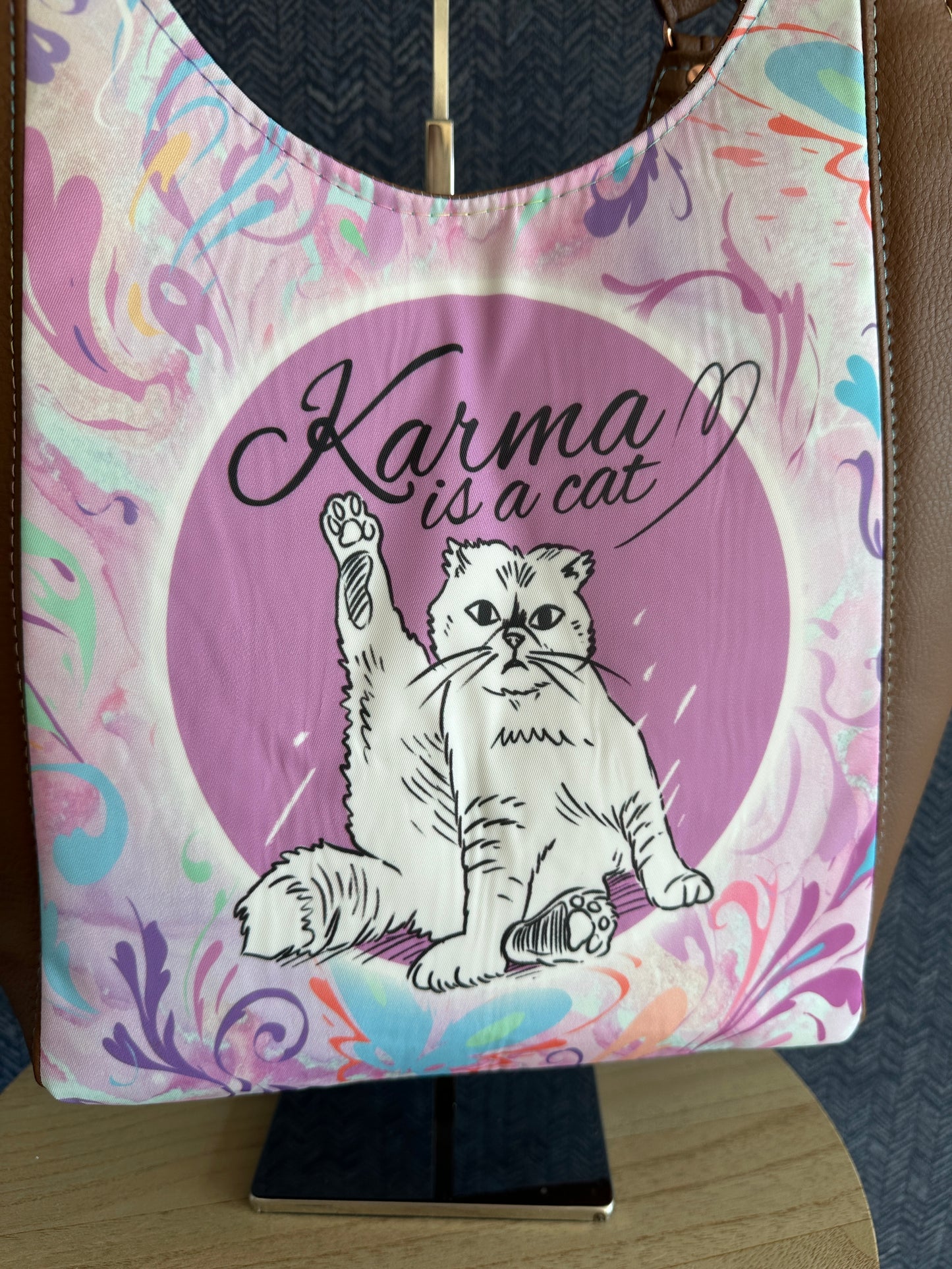 Tiger lily tote - Karma Is A Cat