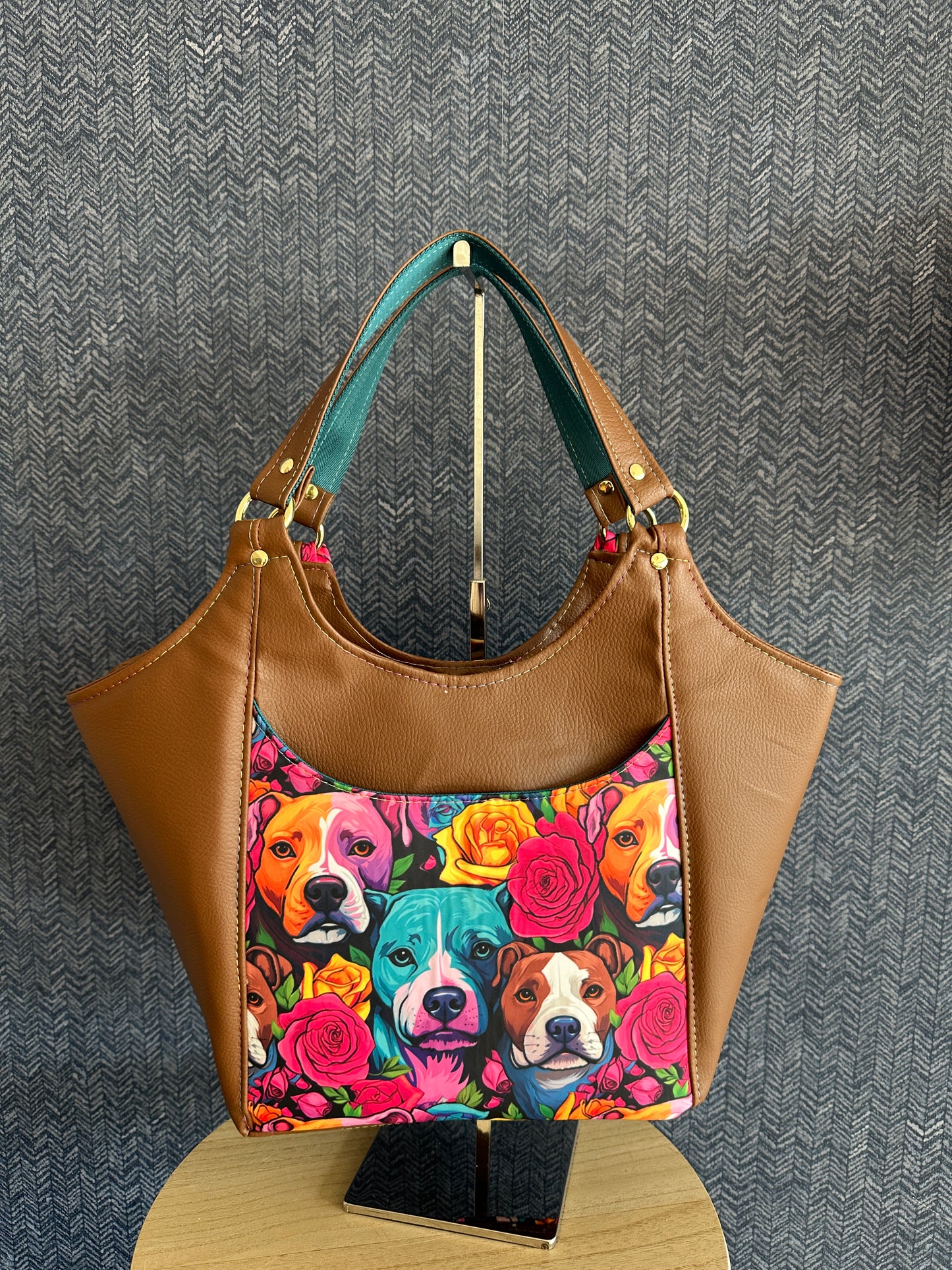 Tiger Lily Tote - Pitbulls and Roses