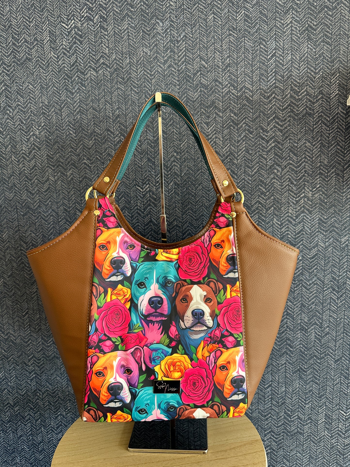 Tiger Lily Tote - Pitbulls and Roses