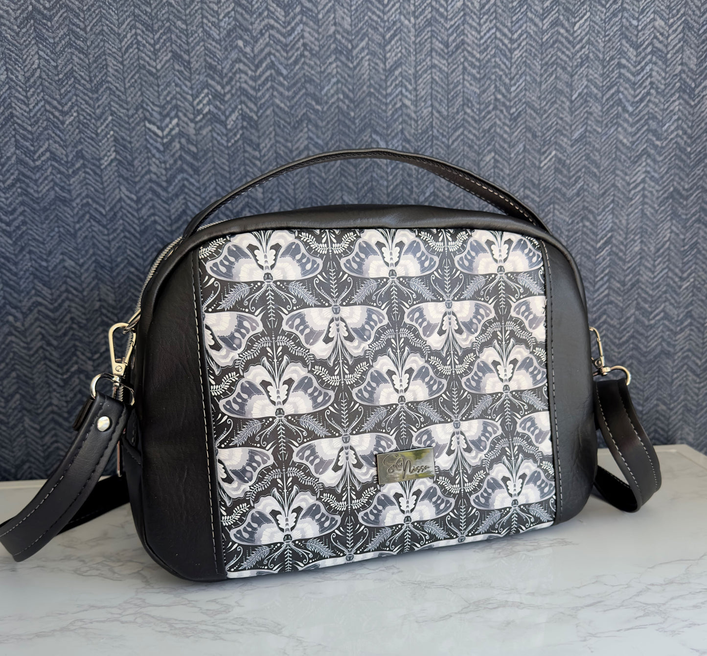 Kiki Crossbody - Black Moth