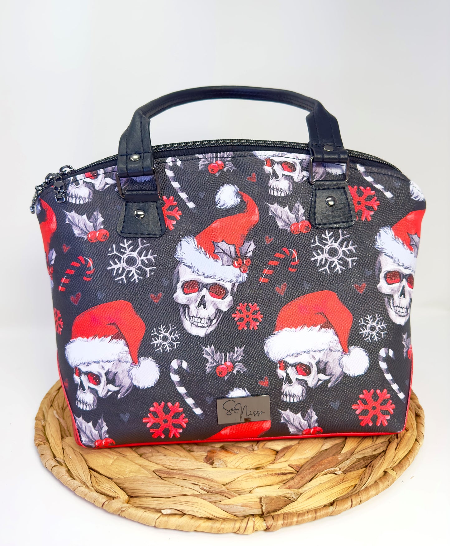 The Lola Handbag - Christmas Skulls