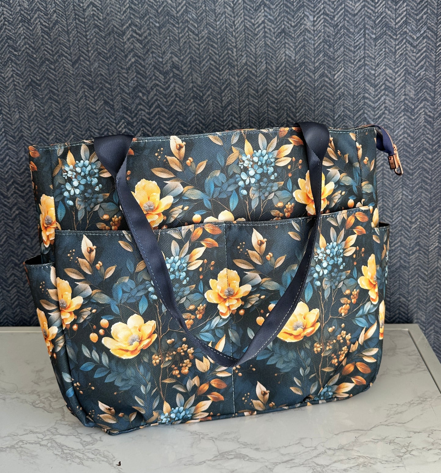 Safia Tote - Blue Floral