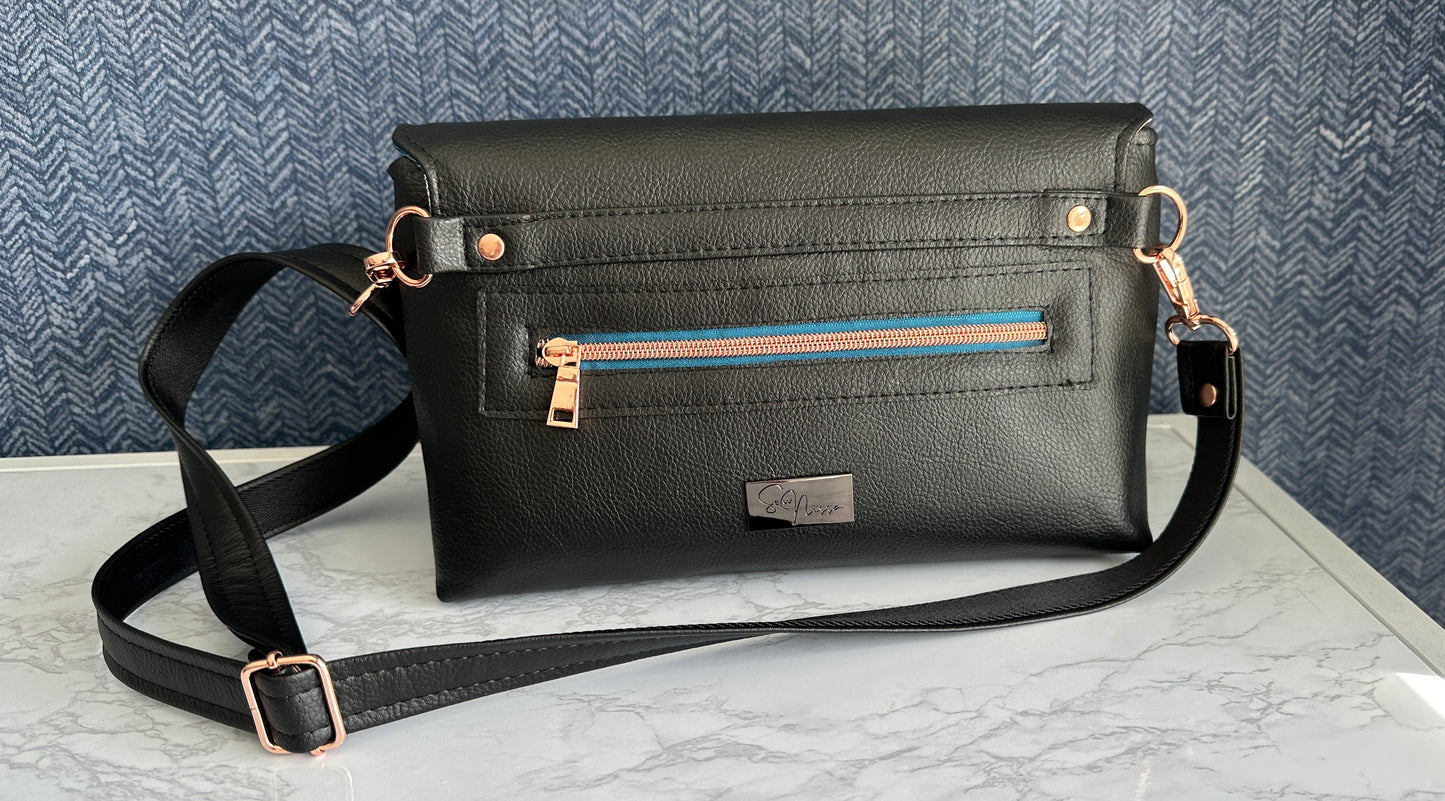 Aviatrix Crossbody - Teal Butterfly