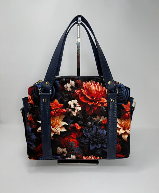 Morgan Handbag - Navy Floral