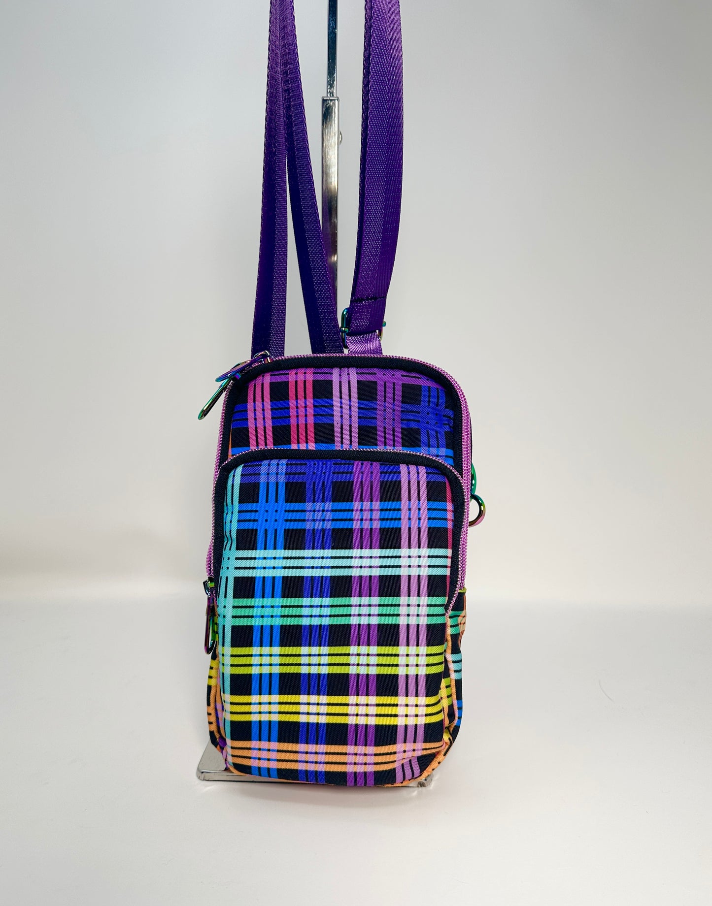 Brix Crossbody Tall - Rainbow Plaid