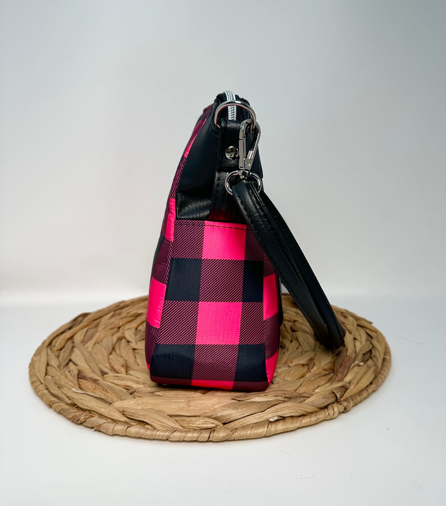 The Brighstone Bag - Hot Pink Buffalo Plaid