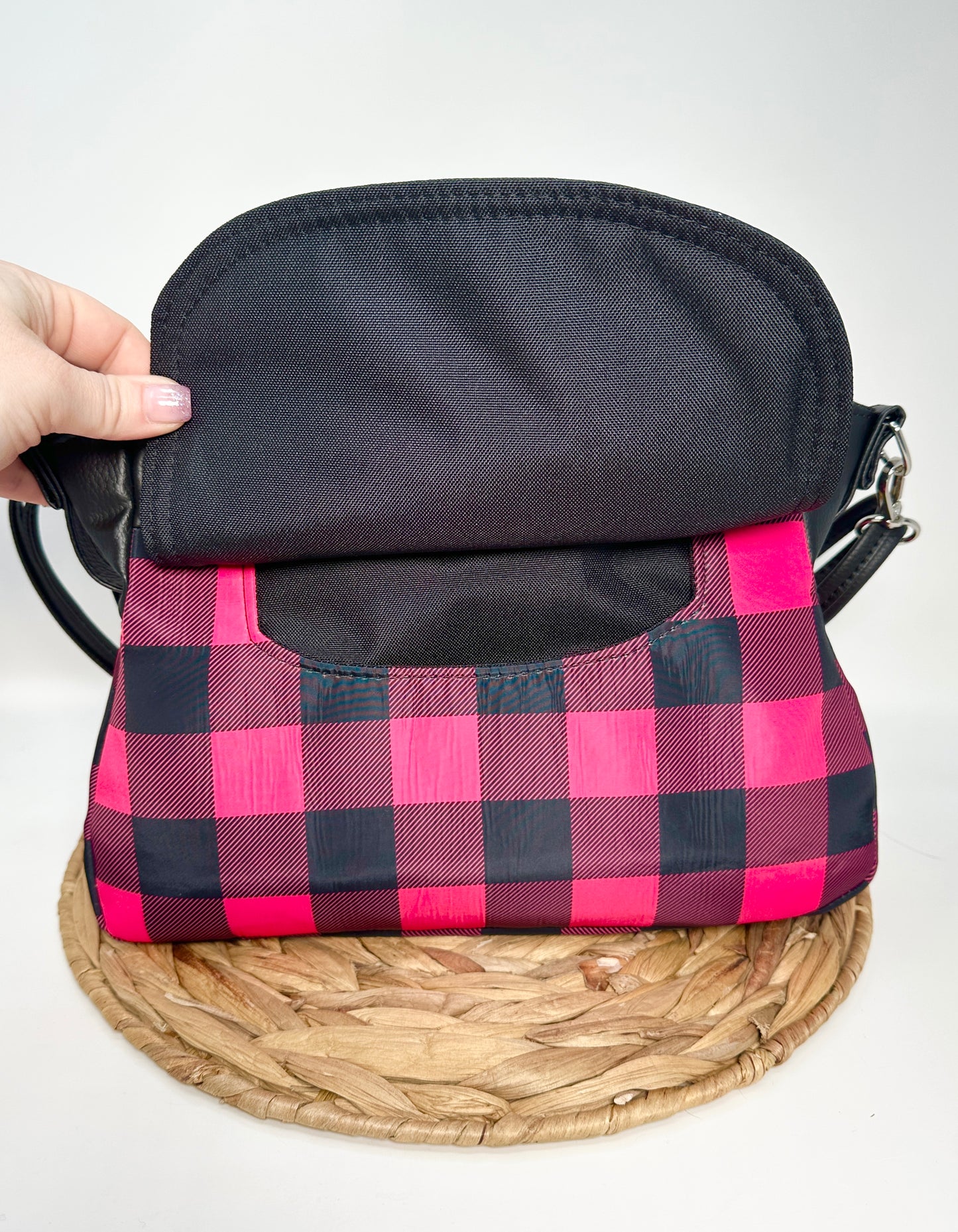 The Brighstone Bag - Hot Pink Buffalo Plaid