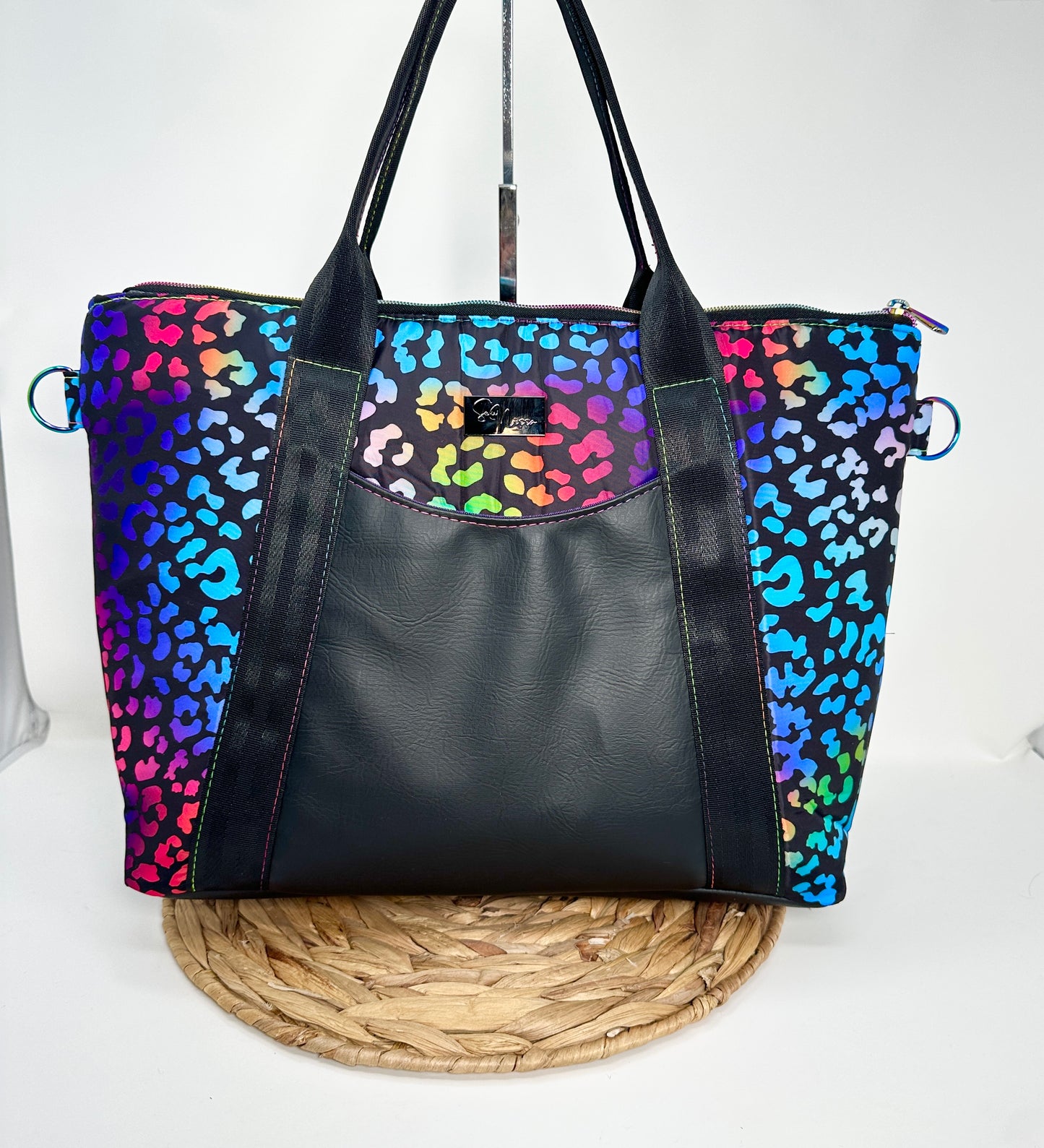 Oxbow Tote - Rainbow Cheetah (Regular Size)